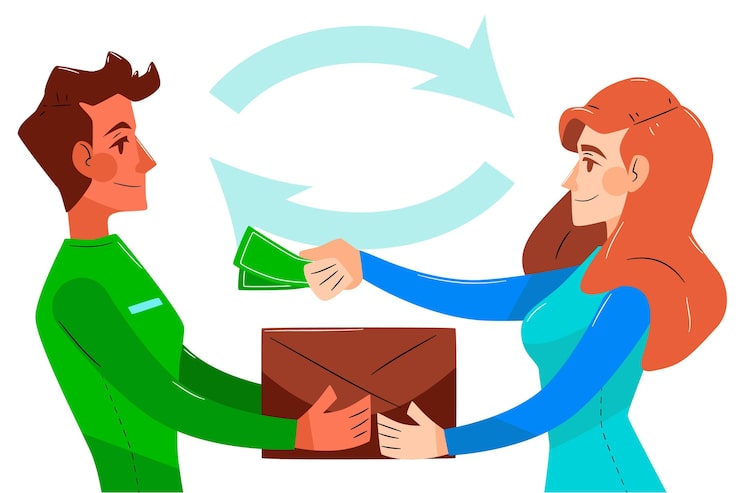 Vector gratuito ilustración de concepto de pago contra reembolso