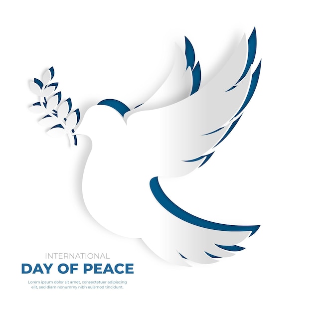 Vector gratuito ilustración del día internacional de la paz en papel