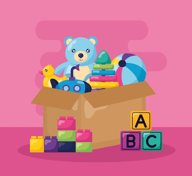 Vector gratuito ilustración de juguetes para niños