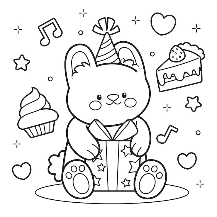 Vector gratuito ilustración kawaii dibujada a mano