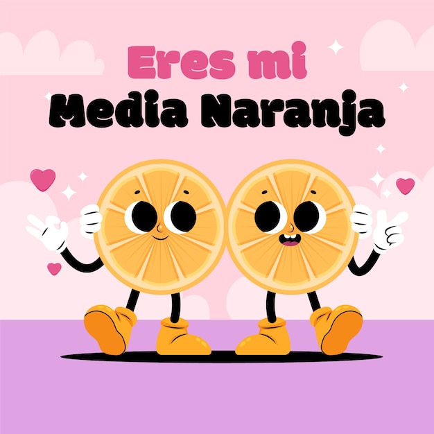 Vector gratuito ilustración de media naranja dibujada a mano