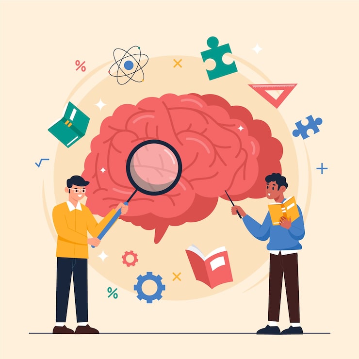 Vector gratuito ilustración de neuroeducación dibujada a mano