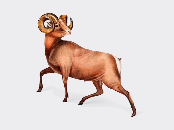 Vector gratuito ilustración de las ovejas de las montañas rocosas