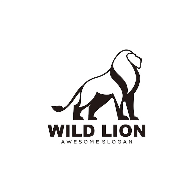 Vector gratuito ilustración de vector de logotipo de león
