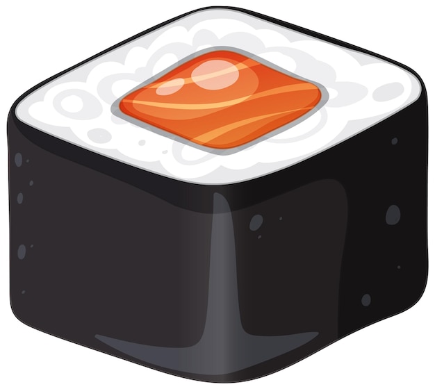 Vector gratuito ilustración vectorial del delicioso rollo de sushi