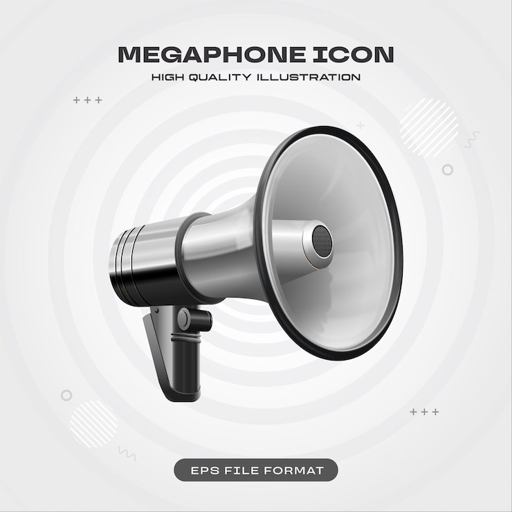 Vector gratuito ilustración vectorial del megáfono