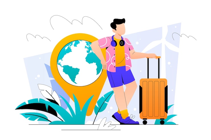 Vector gratuito ilustración de viajes sostenibles en gradiente