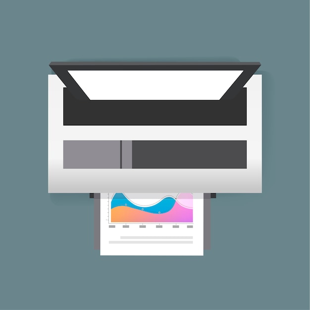 Vector gratuito impresora y impresora