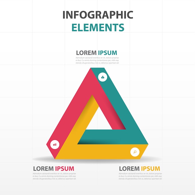 Vector gratuito infografía geométrica triangular
