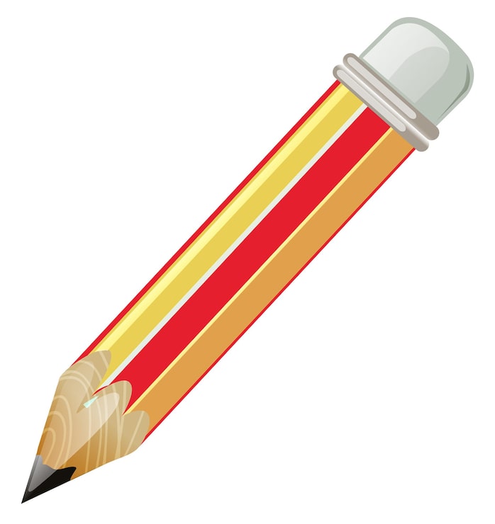 Vector gratuito lápiz con mina afilada
