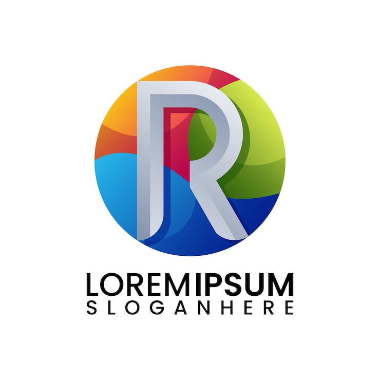 Vector gratuito letra r circle logo