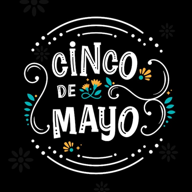 Vector gratuito letras de cinco de mayo