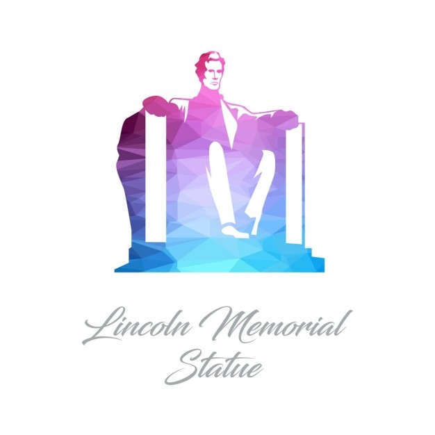 Vector gratuito lincoln memorial, poligonal