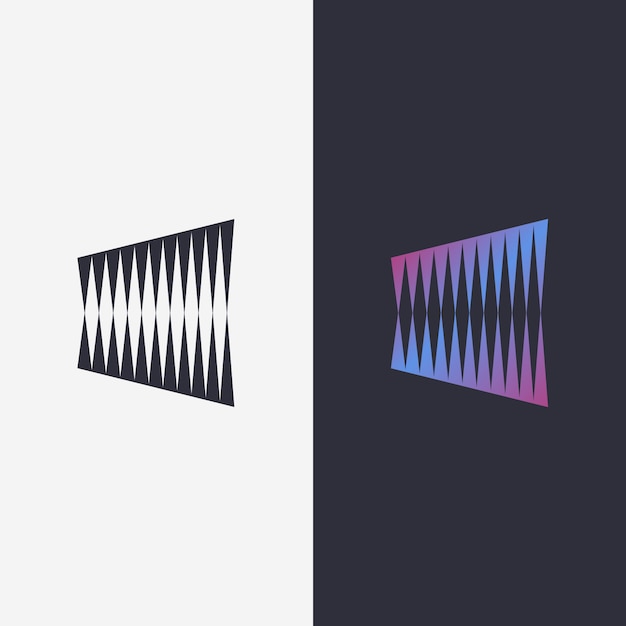 Vector gratuito logo abstracto en dos versiones
