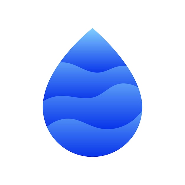 Vector gratuito logotipo del gradiente de las gotas de agua