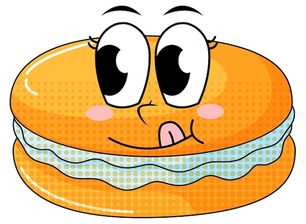 Vector gratuito macaron de naranja con nata