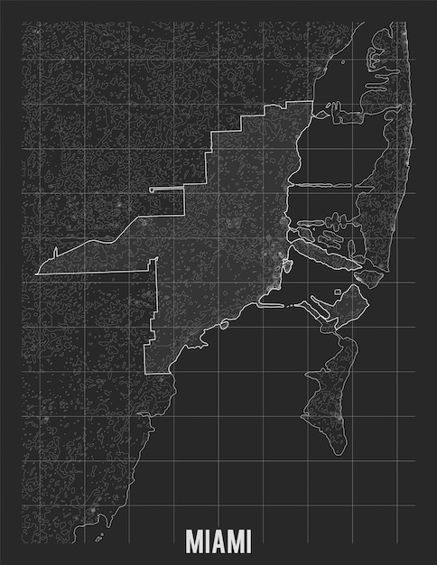 Vector gratuito mapa de la ciudad de miami.