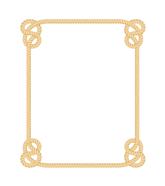 Vector gratuito marco de cuerda aislado
