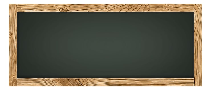 Vector gratuito marco de madera pizarra escolar