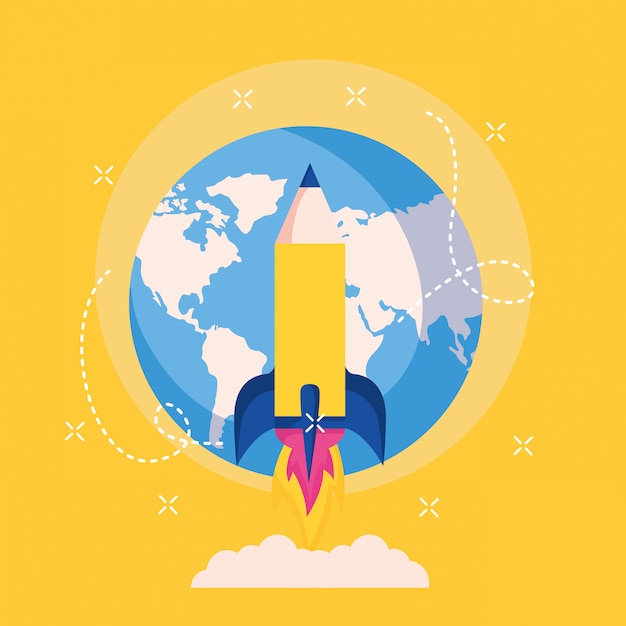 Vector gratuito material educativo en estilo plano