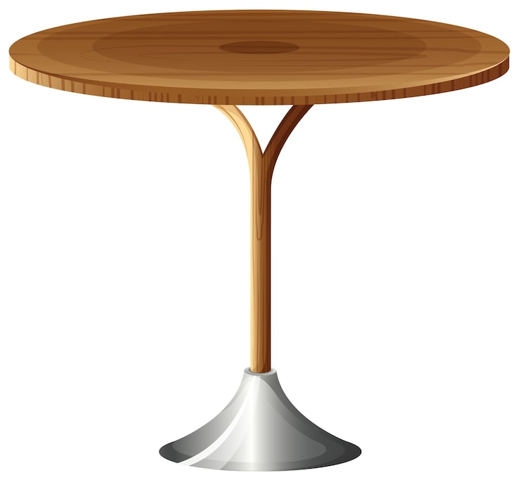 Vector gratuito una mesa redonda de madera