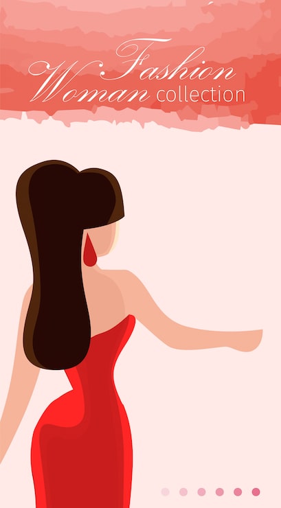 Vector gratuito modelo de agencia de moda mujer colección plana banner.