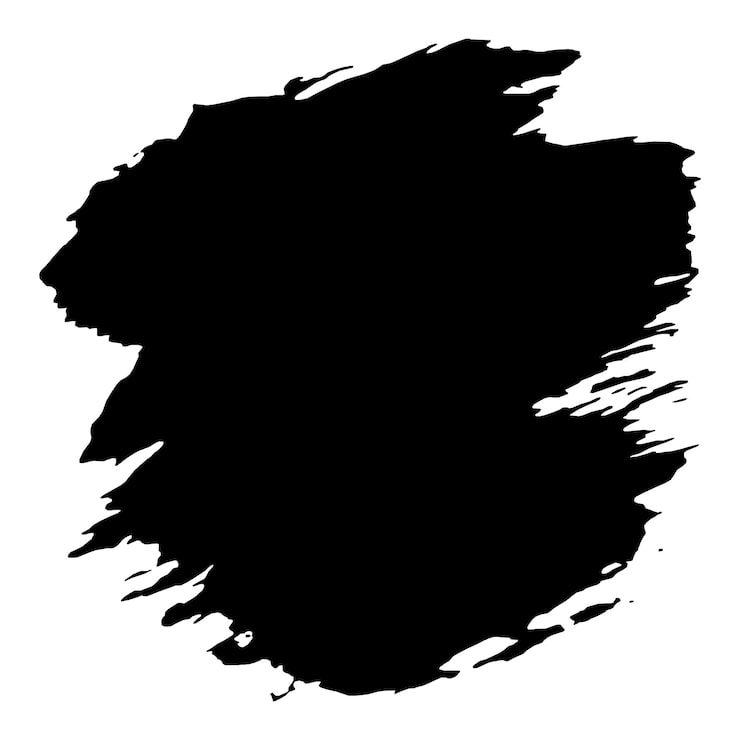 Vector gratuito el moderno pincel grunge negro sobre un fondo blanco