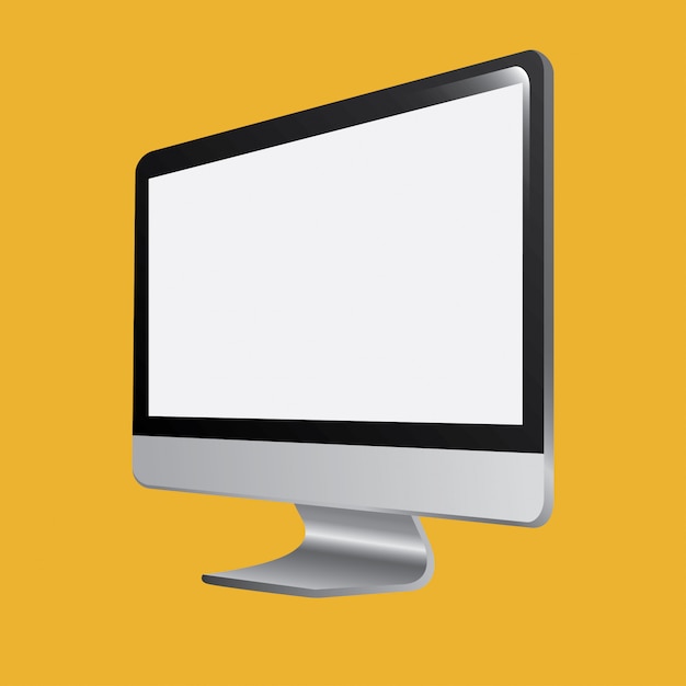 Vector gratuito monitor de la ilustración de la computadora