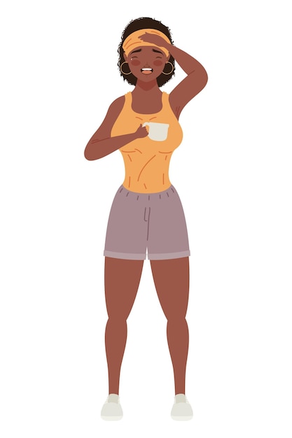 Vector gratuito mujer afro riendo