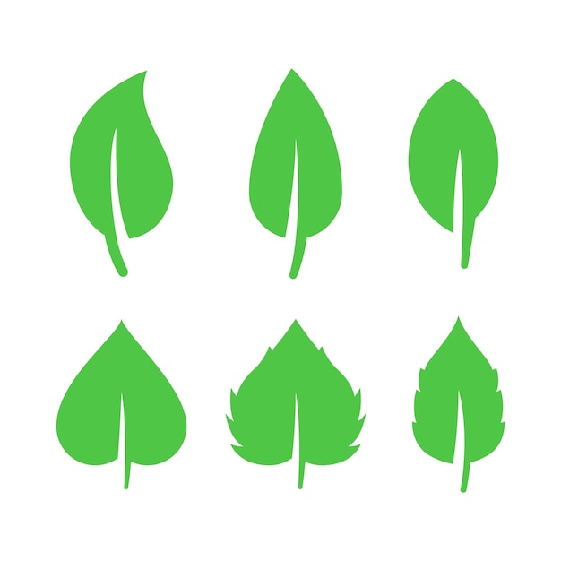 Vector gratuito múltiples hojas verdes diferentes