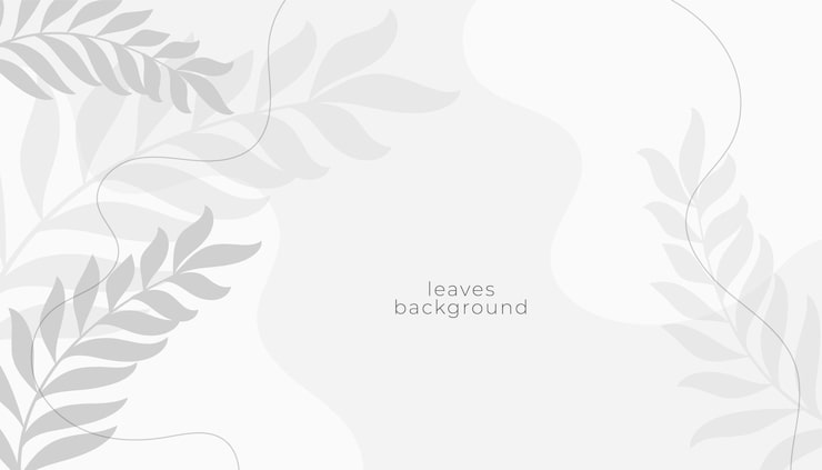 Vector gratuito la naturaleza blanca deja un fondo mínimo.