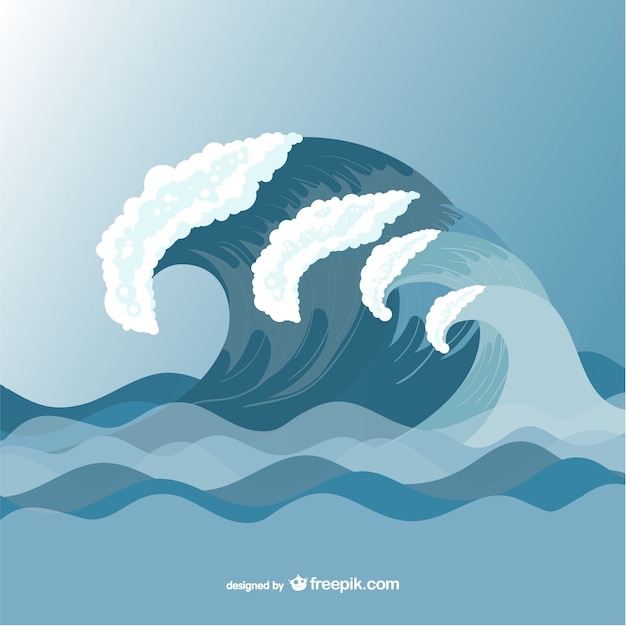 Vector gratuito las olas del mar