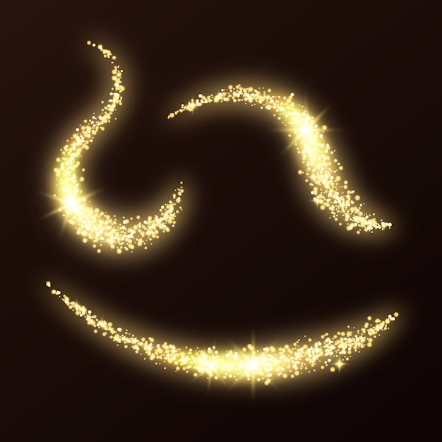 Vector gratuito pack de ondas de brillo
