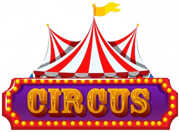 Vector gratuito una pancarta de circo aislada.