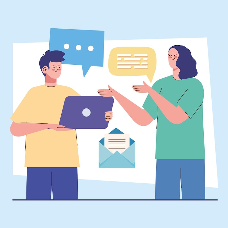 Vector gratuito pareja con marketing social