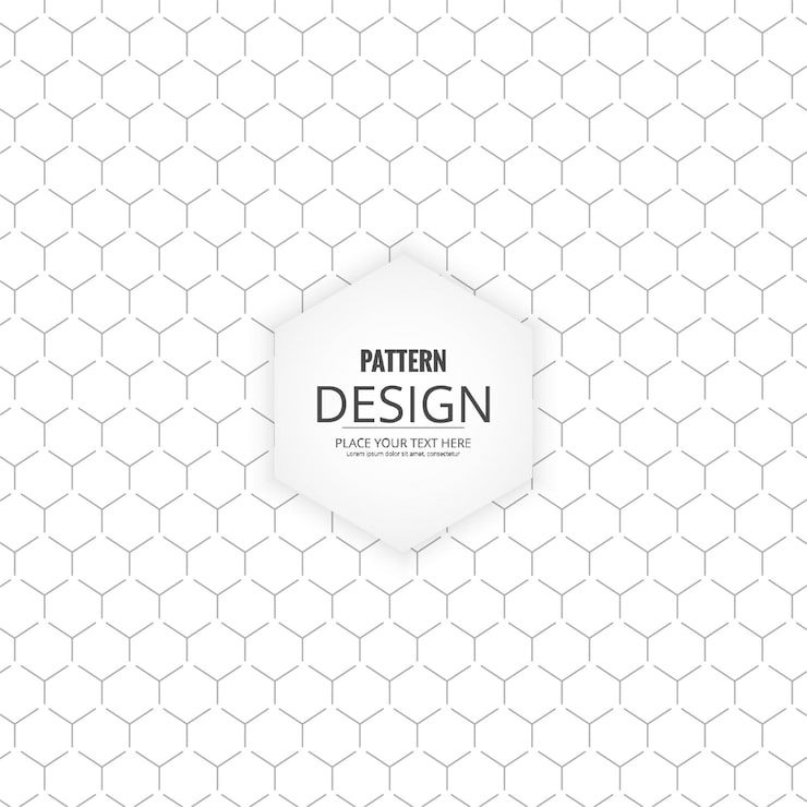 Vector gratuito patrón blanco y negro con hexágonos
