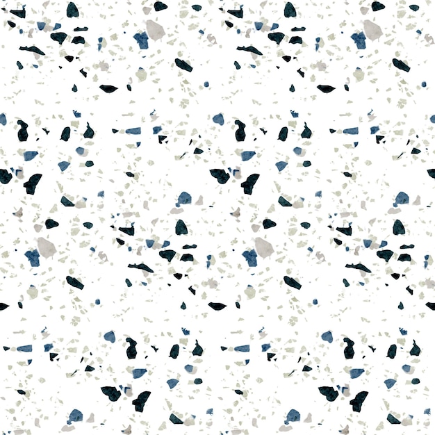 Vector gratuito patrón de terrazzo monocromático pintado a mano