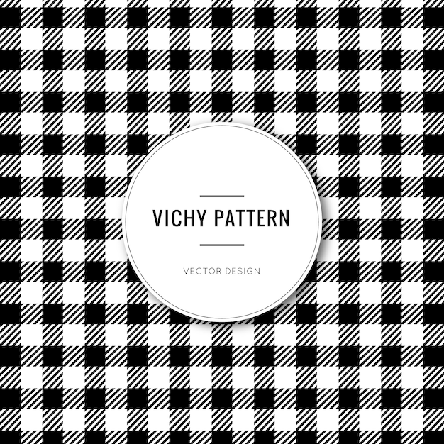Vector gratuito patrón de vichy negro