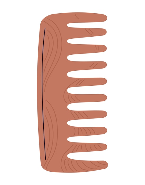 Vector gratuito peine de pelo de madera