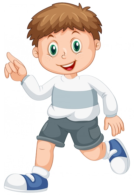 Vector gratuito un personaje chico feliz