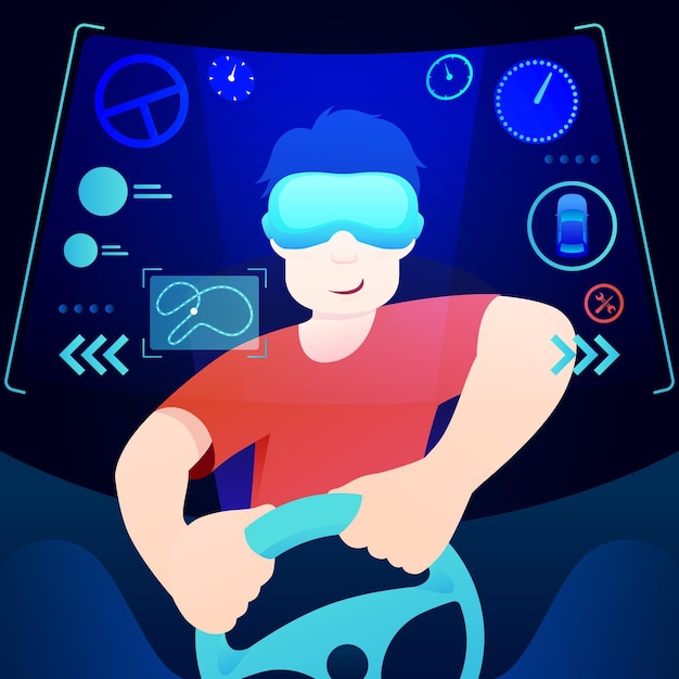 Vector gratuito personaje jugando videojuegos