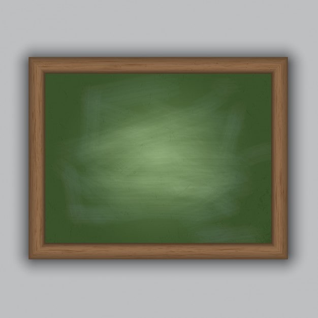 Vector gratuito pizarra con un marco de madera