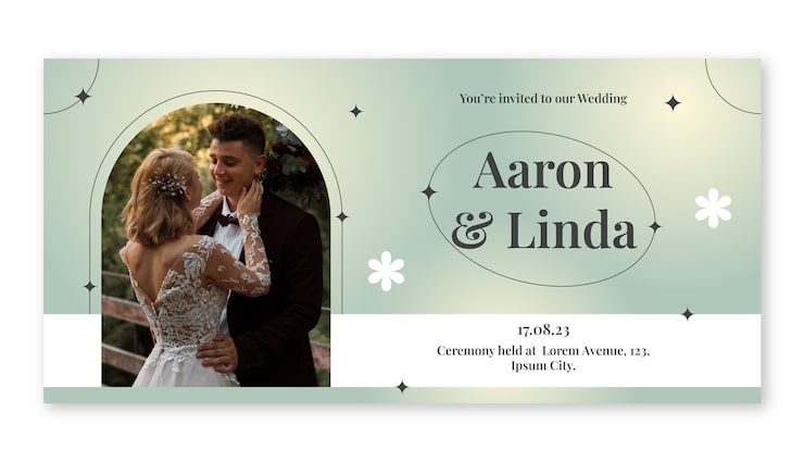 Vector gratuito plantilla de boda dibujada a mano