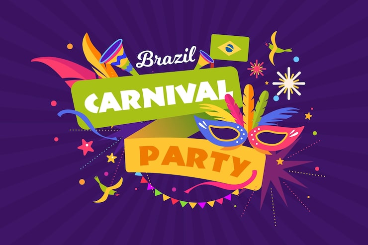 Vector gratuito plantilla de festival de carnaval de brasil