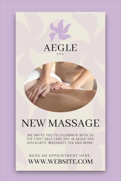 Vector gratuito qué estética es la plantilla de la historia de instagram de aegle spa.