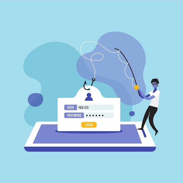 Vector gratuito robar el concepto de datos