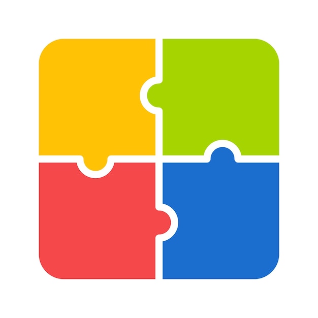 Vector gratuito el rompecabezas multicolor
