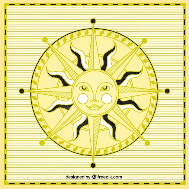 Vector gratuito rosa de los vientos de sol