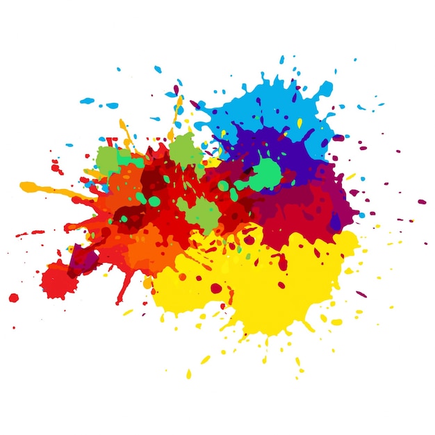 Vector gratuito salpicaduras de pintura de colores