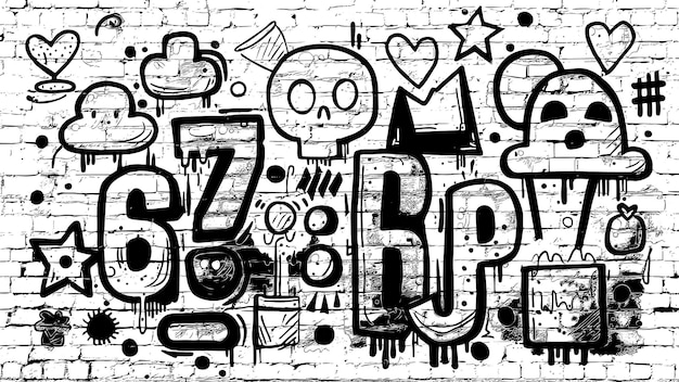 Vector gratuito salpicaduras de tinta en la pared del graffiti